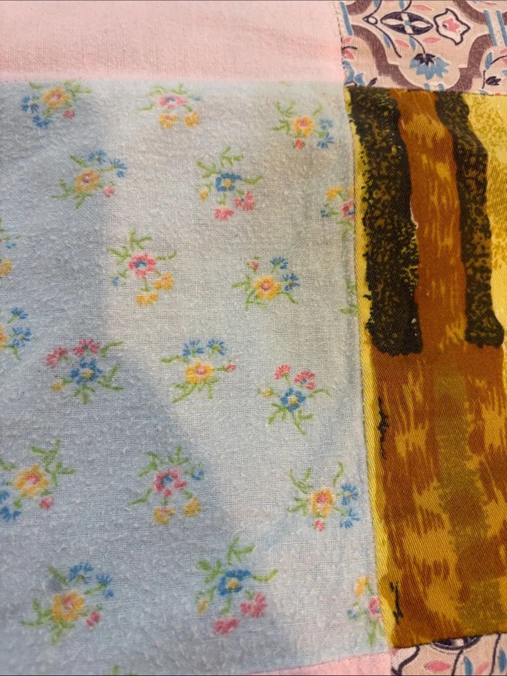 Handmade Vintage Patchwork Cotton Quilt